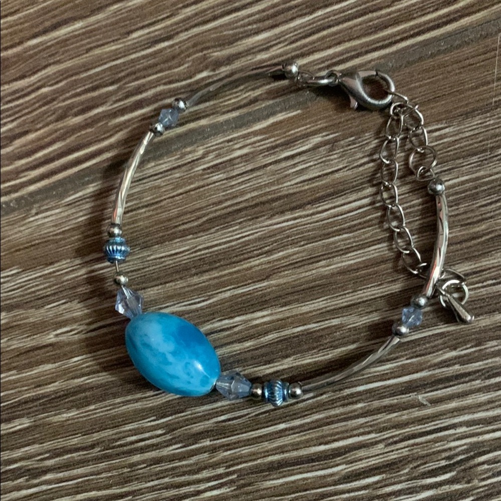 Blue Beaded Bracelet